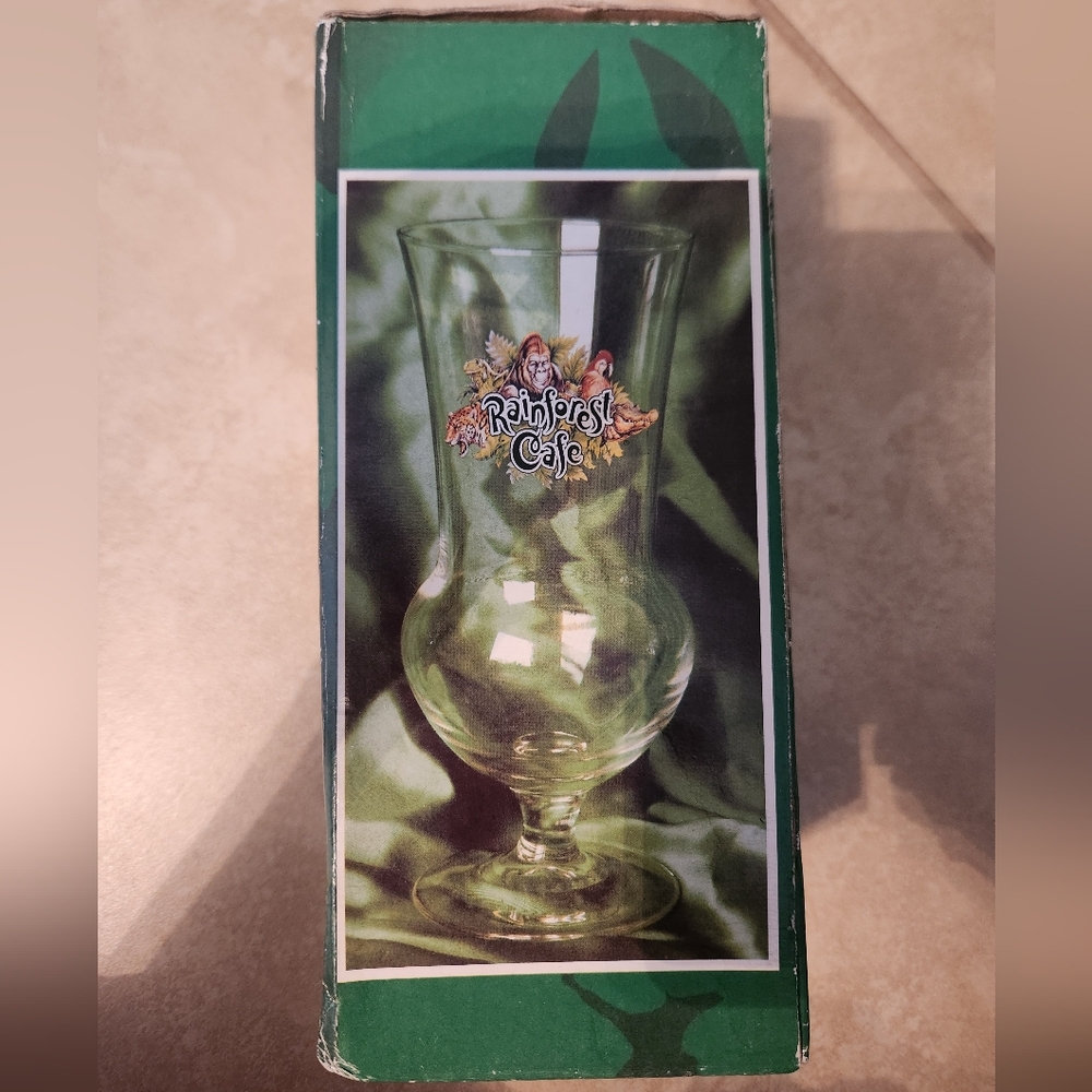 Rainforest Cafe Souvenir Glass Drinking Cup